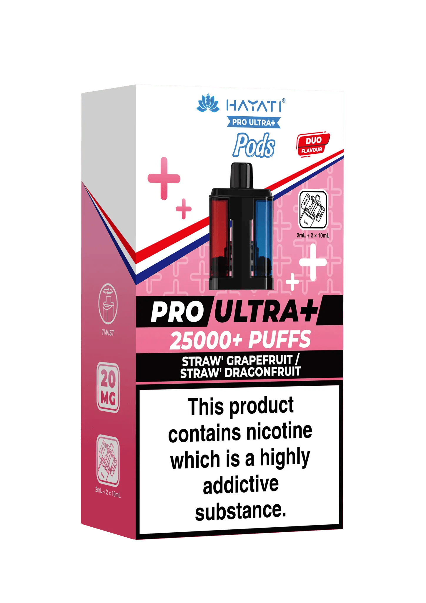 Hayati Pro Ultra Plus Pods - Straw’ Grapefruit/ Straw’ Dragonfruit-Planet Puff