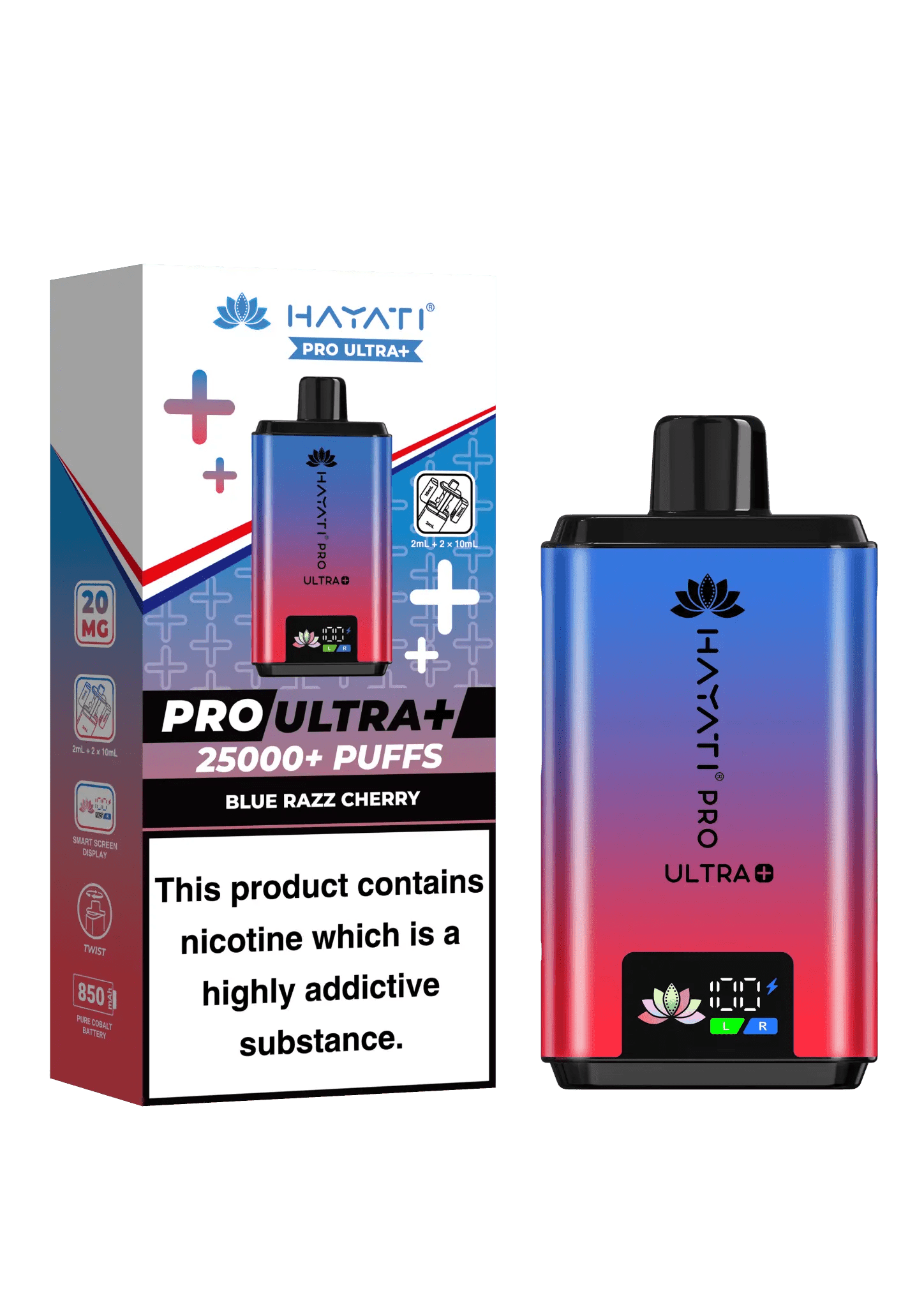 Hayati Pro Ultra Plus 25k Vape Kit -Blue Razz Cherry-Planet Puff