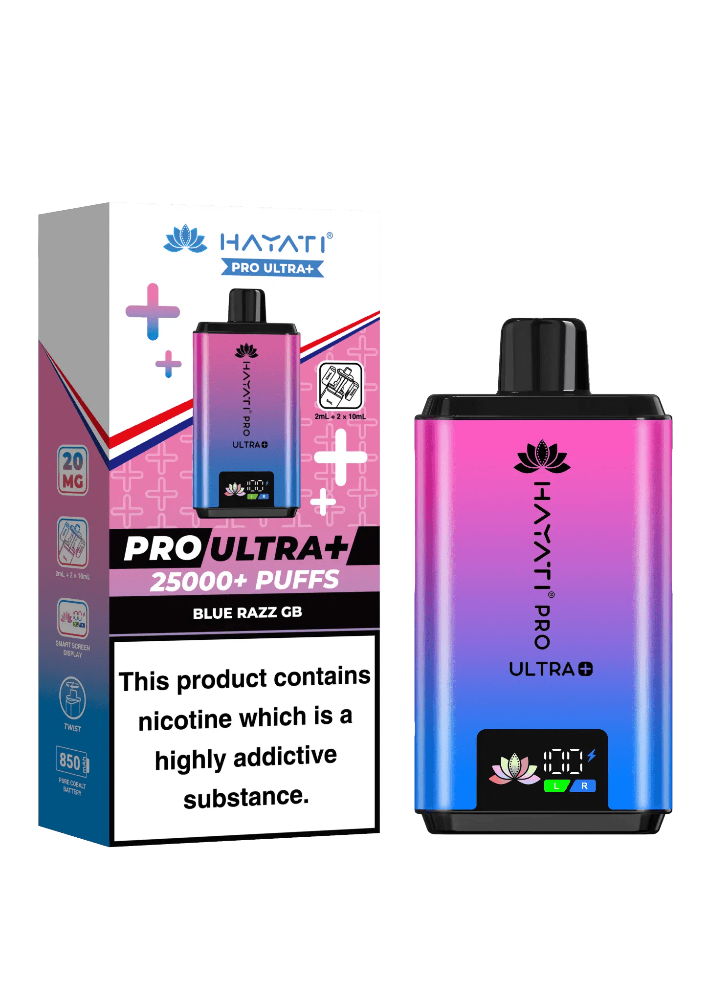 Hayati Pro Ultra Plus 25k Vape Kit -Blue Razz GB-Planet Puff