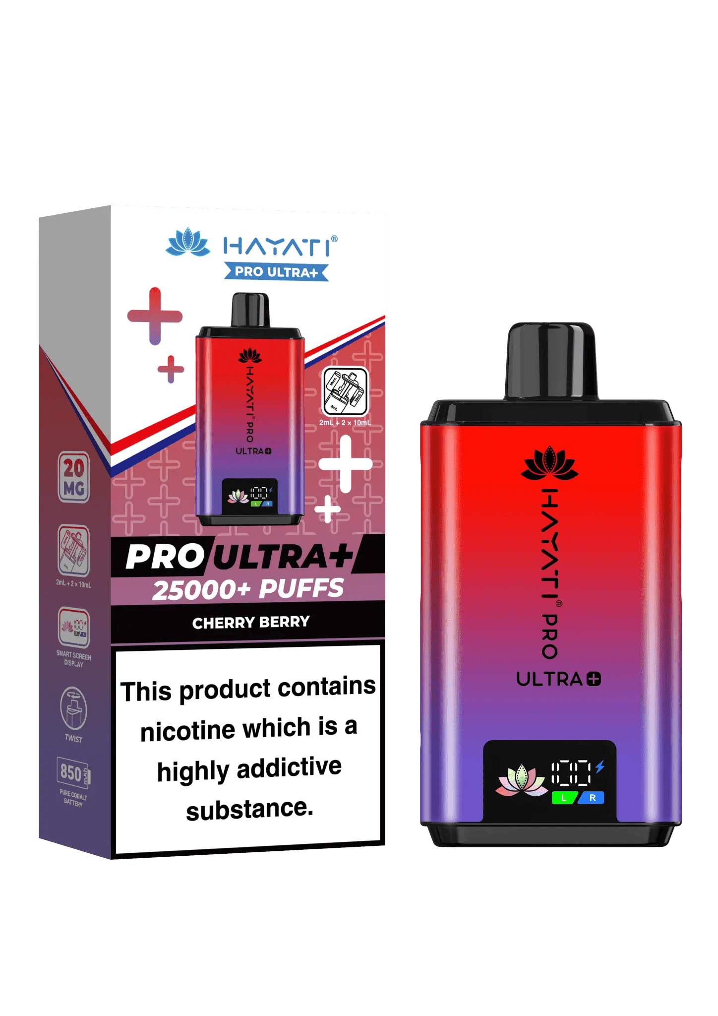 Hayati Pro Ultra Plus 25k Vape Kit -Cherry Berry-Planet Puff