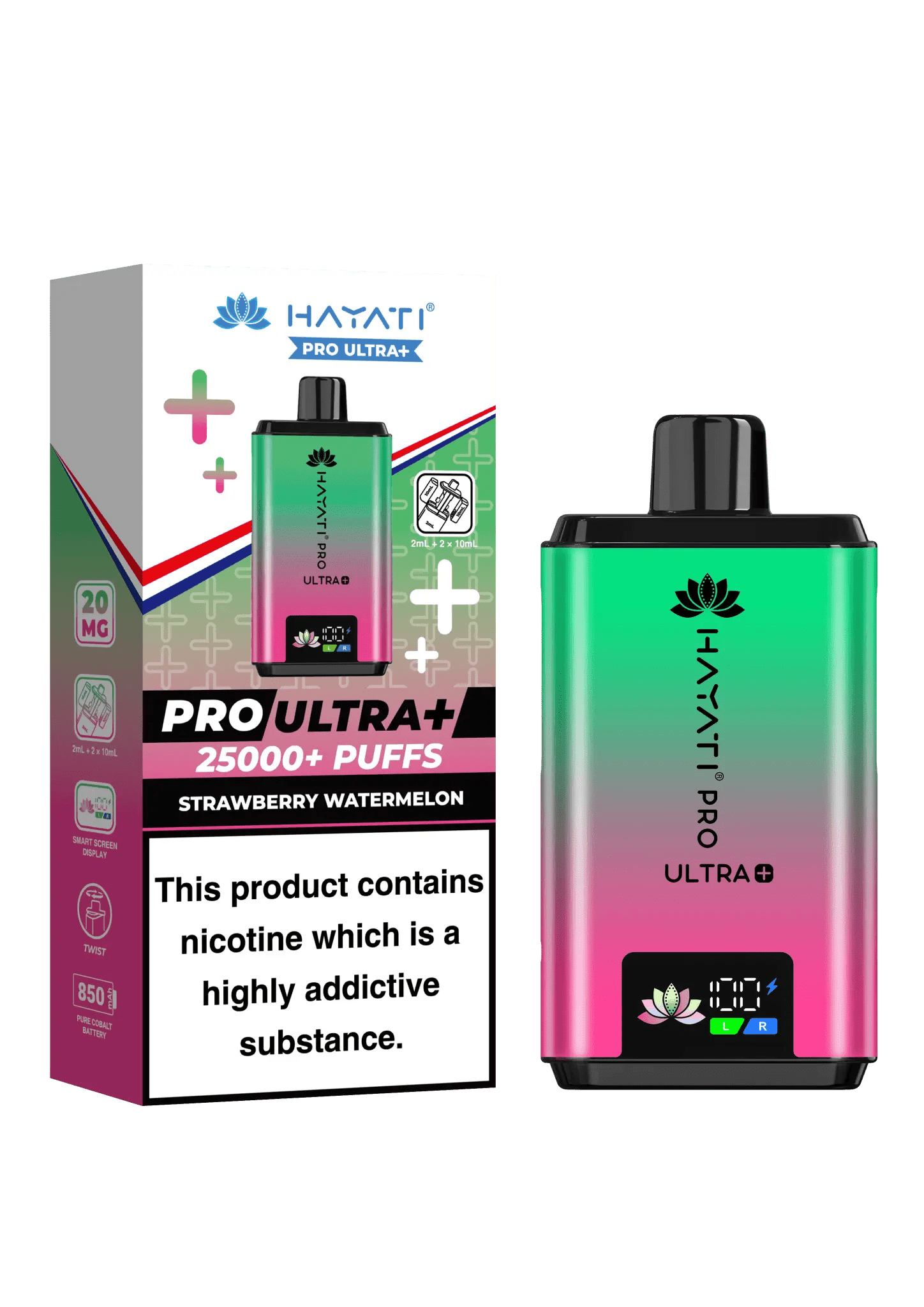 Hayati Pro Ultra Plus 25k Vape Kit -Strawberry Watermelon-Planet Puff
