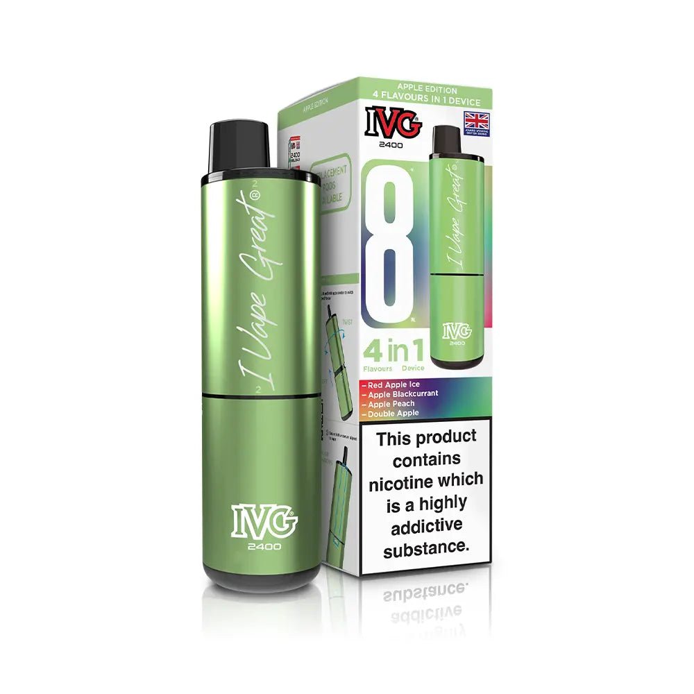 IVG 2400 Prefilled Vape Kit (5 Pack) -Apple Edition-Planet Puff