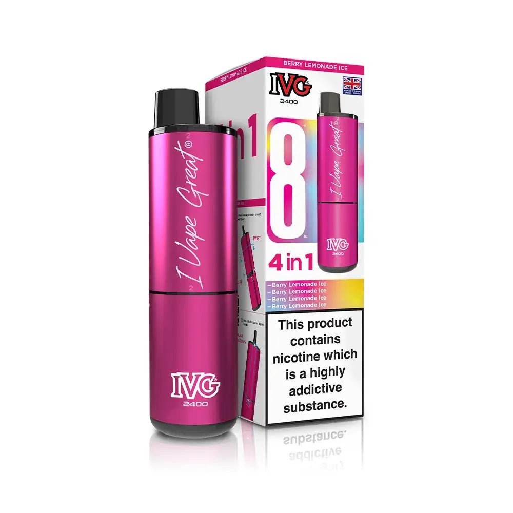 IVG 2400 Prefilled Vape Kit (5 Pack) -Berry Lemonade Ice-Planet Puff