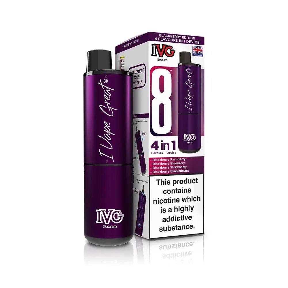 IVG 2400 Prefilled Vape Kit (5 Pack) -Berry Lemonade Ice-Planet Puff