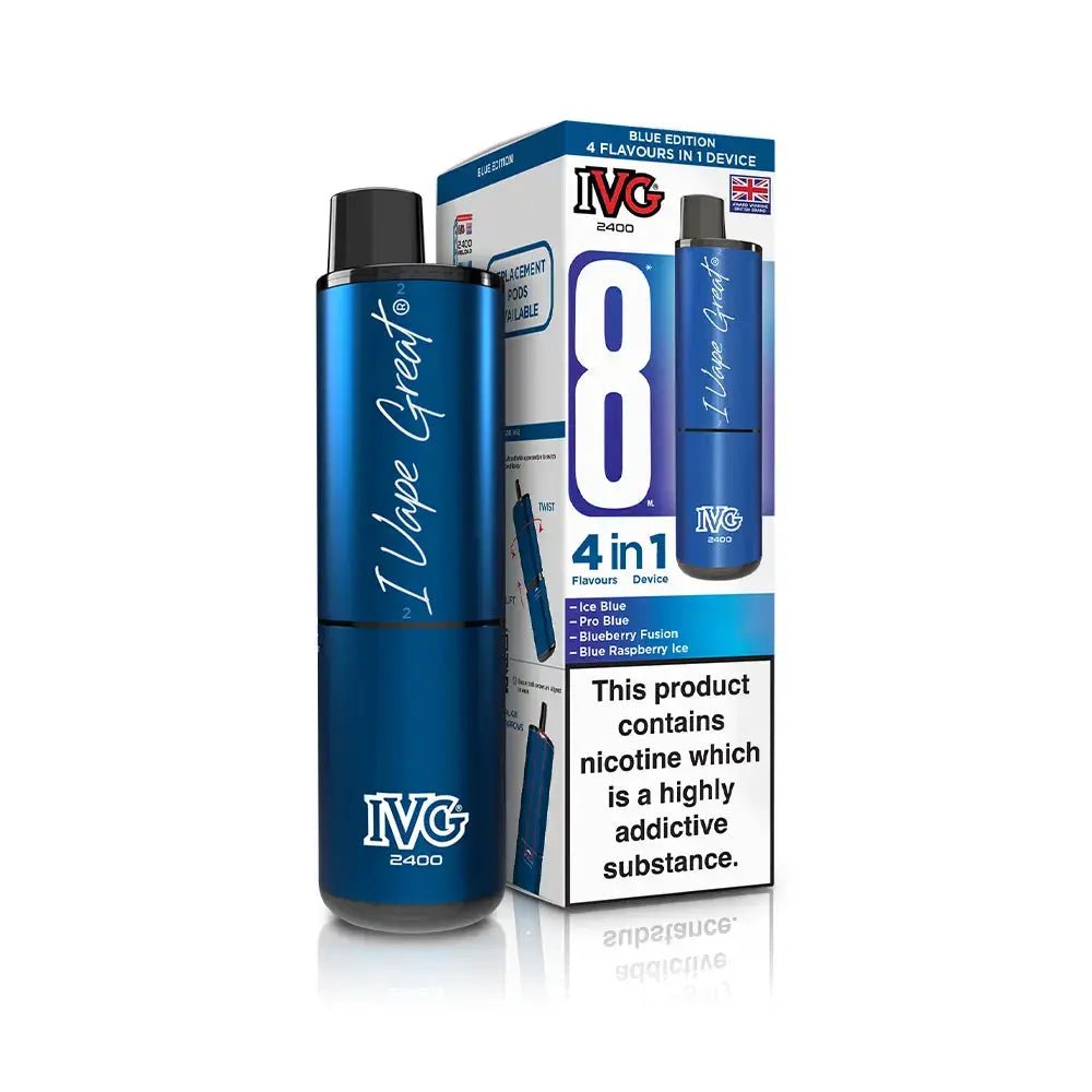 IVG 2400 Prefilled Vape Kit (5 Pack) -Blue Edition-Planet Puff