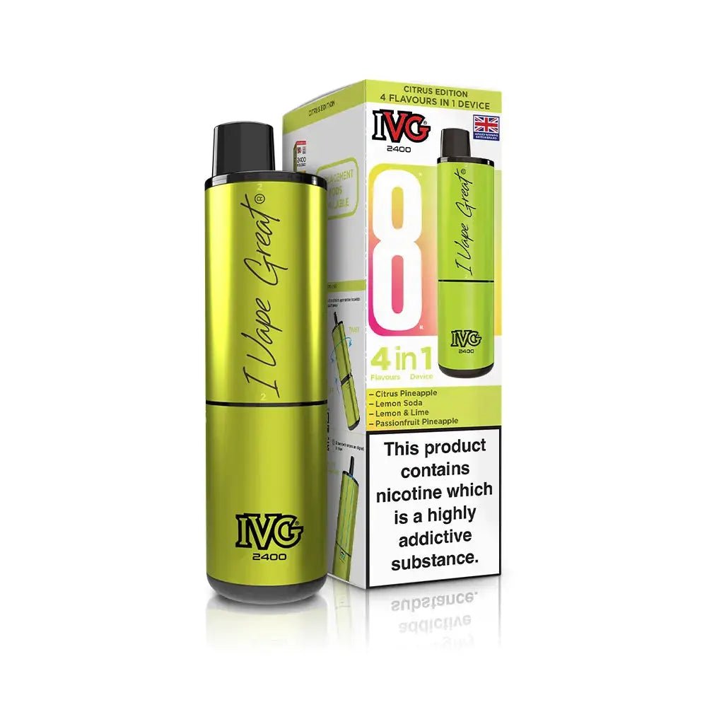 IVG 2400 Prefilled Vape Kit (5 Pack) -Citrus Edition-Planet Puff