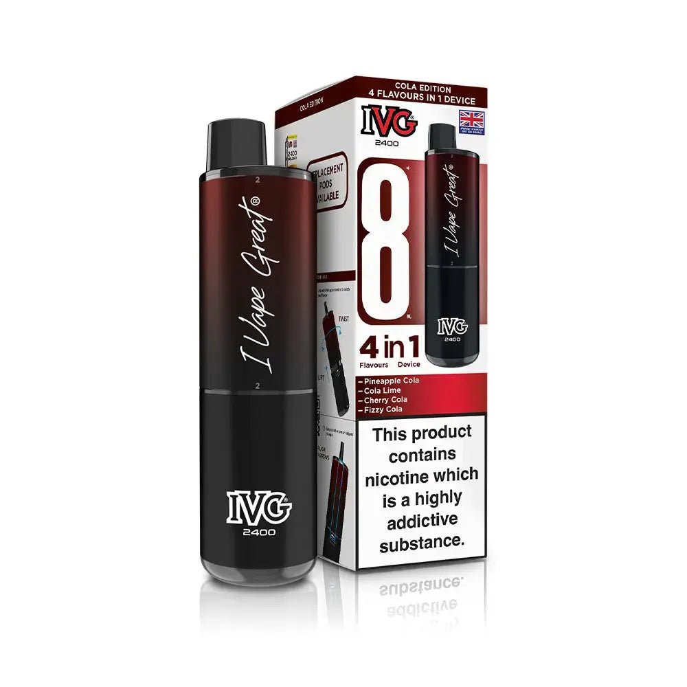 IVG 2400 Prefilled Vape Kit (5 Pack) -Cola Edition-Planet Puff