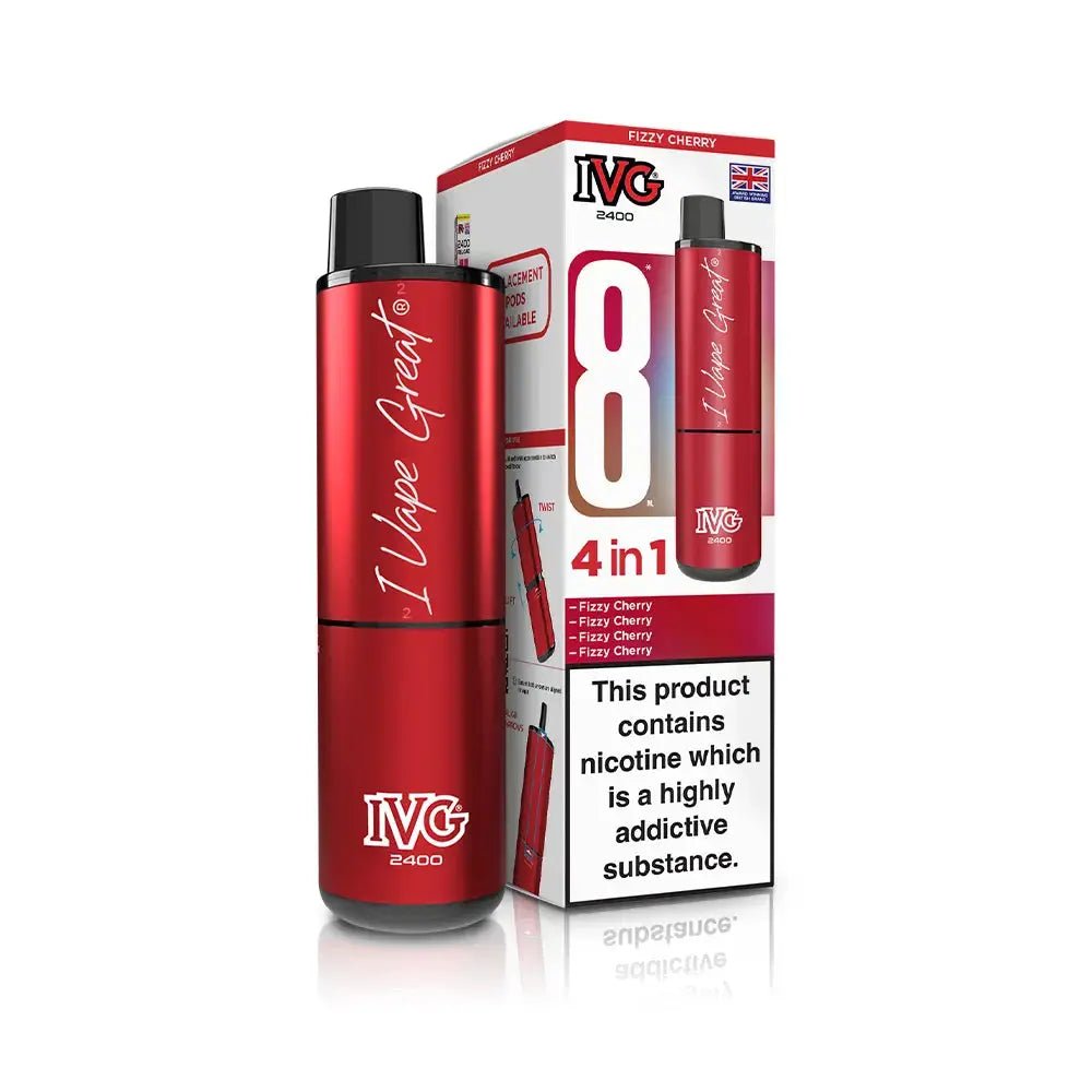 IVG 2400 Prefilled Vape Kit (5 Pack) -Fizzy Cherry-Planet Puff