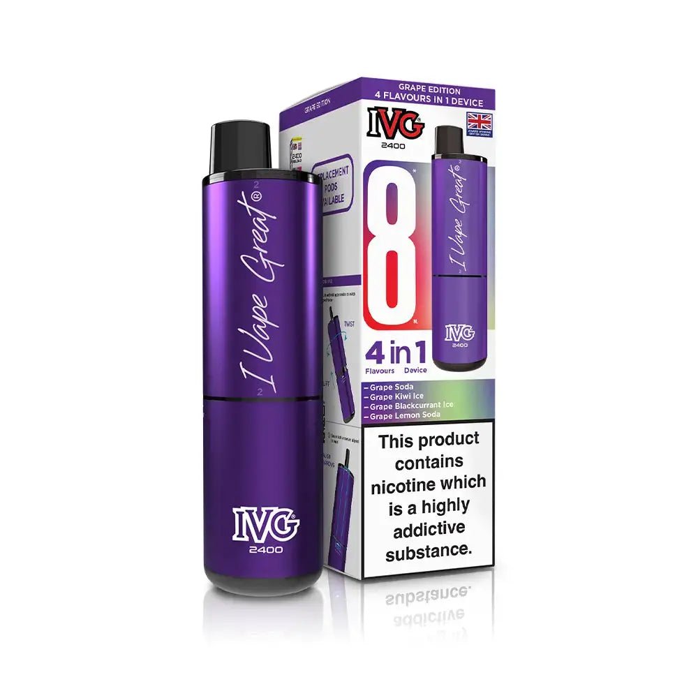 IVG 2400 Prefilled Vape Kit (5 Pack) -Fruit n Mint Edition-Planet Puff