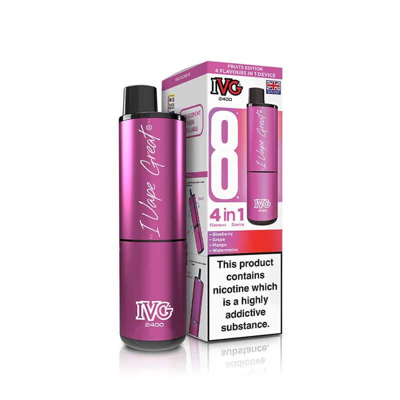 IVG 2400 Prefilled Vape Kit (5 Pack) -Fruits Edition-Planet Puff