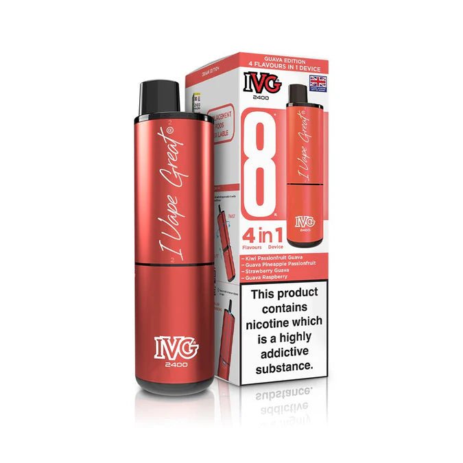 IVG 2400 Prefilled Vape Kit (5 Pack) -Guava Edition-Planet Puff