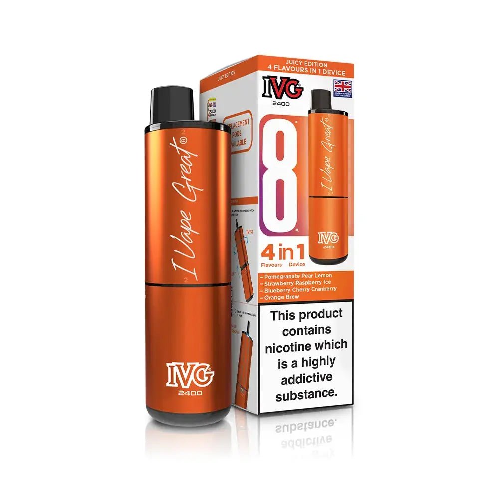 IVG 2400 Prefilled Vape Kit (5 Pack) -Juicy Edition-Planet Puff