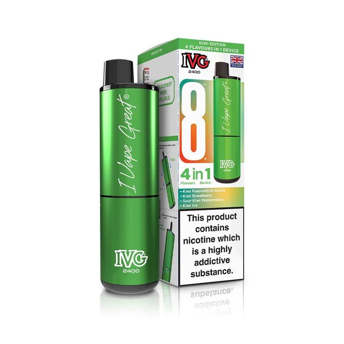 IVG 2400 Prefilled Vape Kit (5 Pack) -Kiwi Edition-Planet Puff