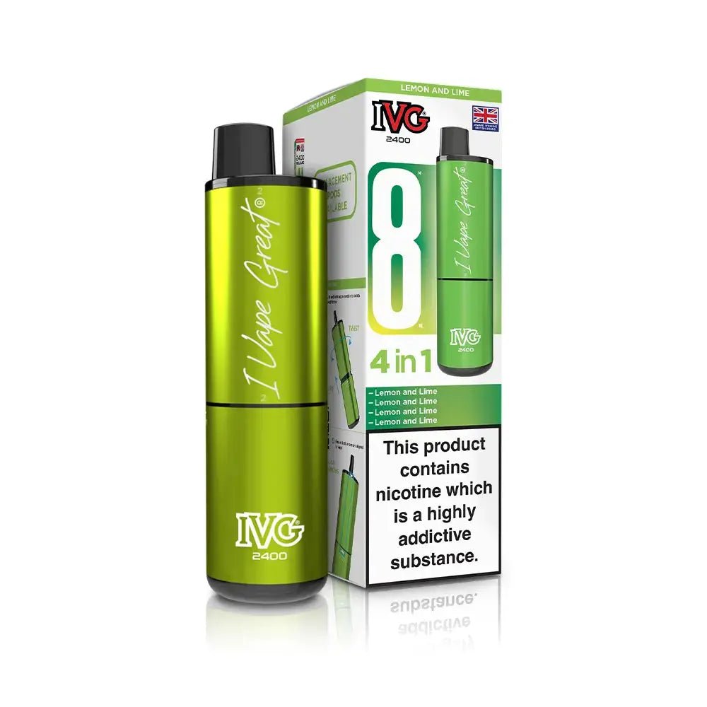IVG 2400 Prefilled Vape Kit (5 Pack) -Lemon Lime-Planet Puff