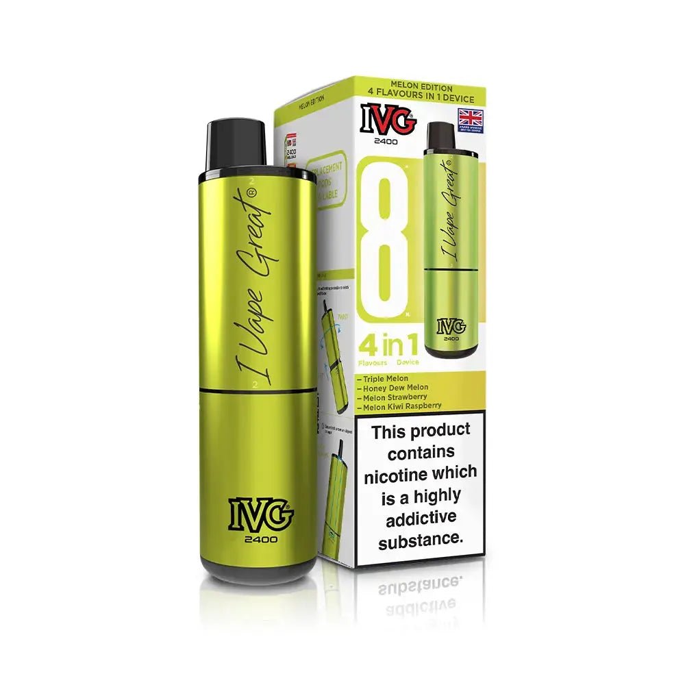 IVG 2400 Prefilled Vape Kit (5 Pack) -Melon Edition-Planet Puff