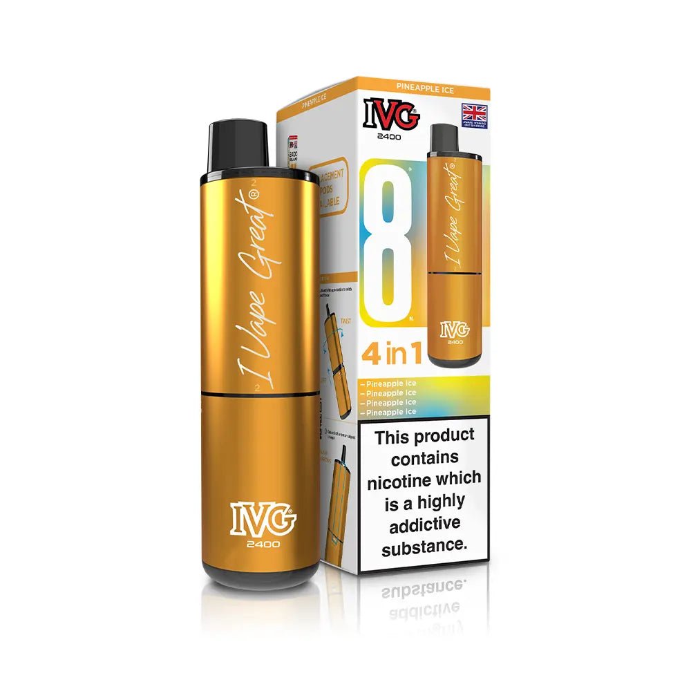 IVG 2400 Prefilled Vape Kit (5 Pack) -Pineapple Ice-Planet Puff