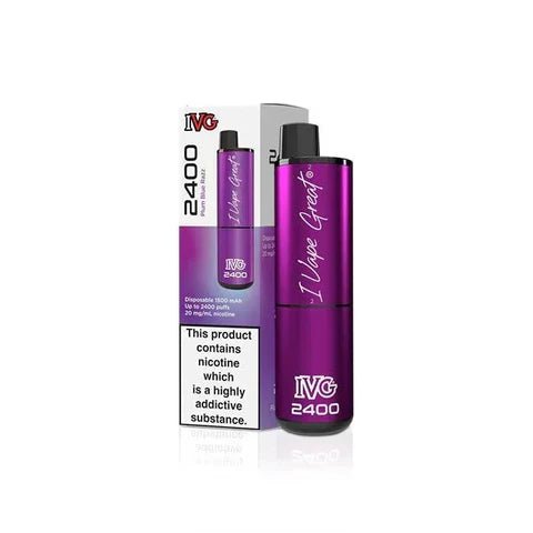 IVG 2400 Prefilled Vape Kit (5 Pack) -Plum Blue Razz-Planet Puff