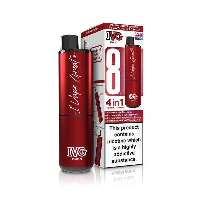 IVG 2400 Prefilled Vape Kit (5 Pack) -Pomegranate Edition-Planet Puff