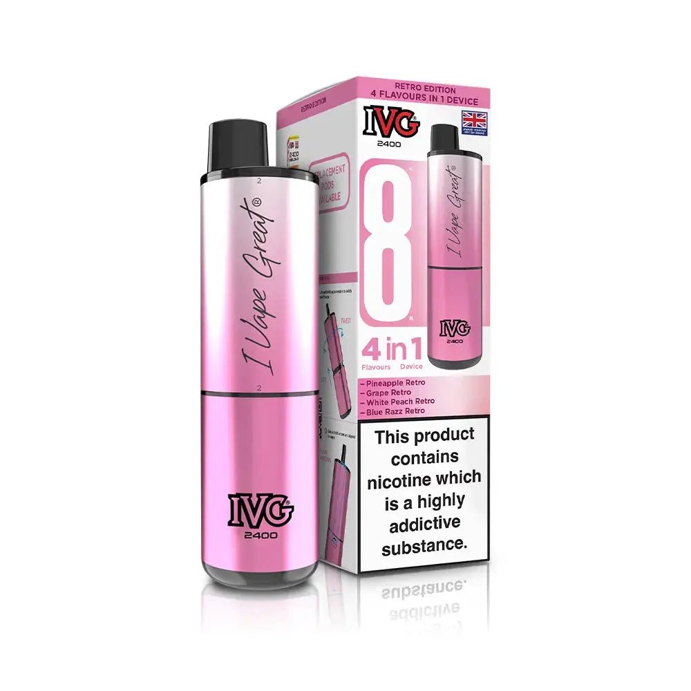 IVG 2400 Prefilled Vape Kit (5 Pack) -Retro Edition-Planet Puff