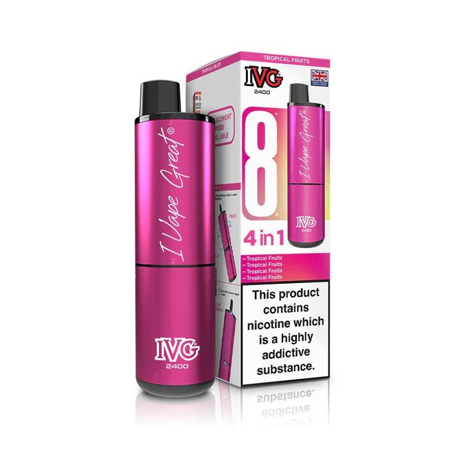 IVG 2400 Prefilled Vape Kit (5 Pack) -Tropical Fruits-Planet Puff
