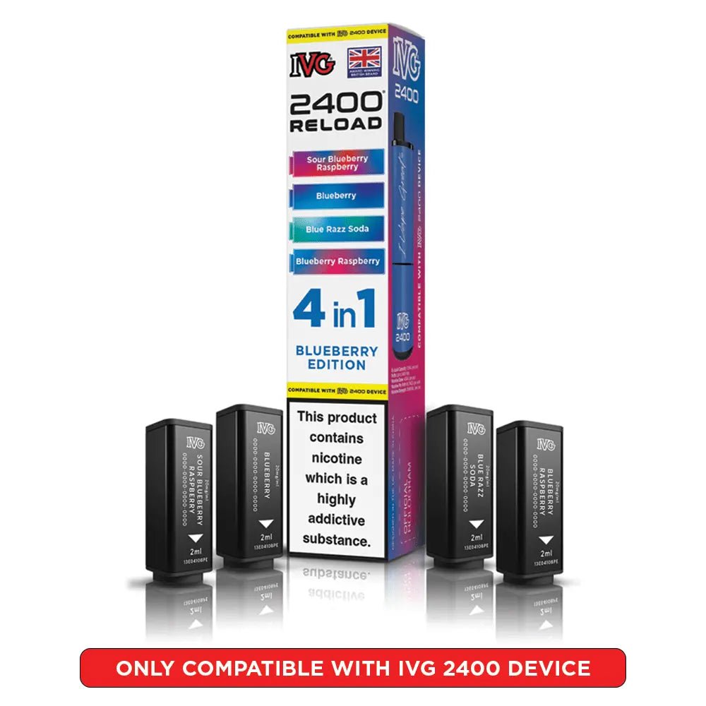 IVG 2400 Reload 4-in-1 Refill Pods | IVG 2400 Pods - Blueberry Edition-Planet Puff