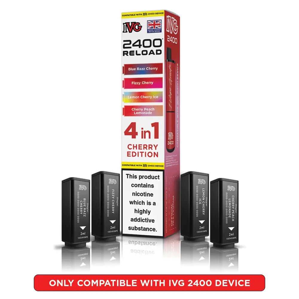 IVG 2400 Reload 4-in-1 Refill Pods | IVG 2400 Pods - Cherry Edition-Planet Puff