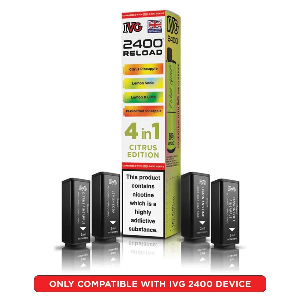 IVG 2400 Reload 4-in-1 Refill Pods | IVG 2400 Pods - Citrus Edition-Planet Puff