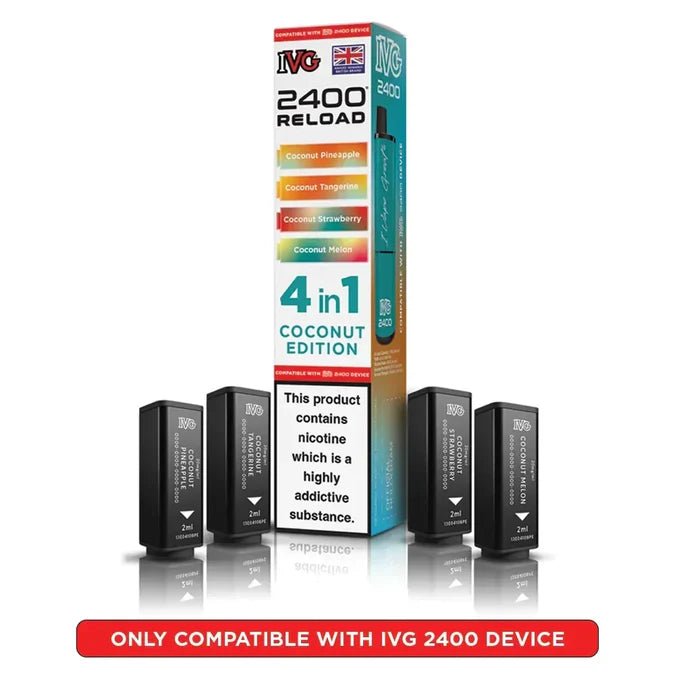 IVG 2400 Reload 4-in-1 Refill Pods | IVG 2400 Pods - Coconut Edition-Planet Puff