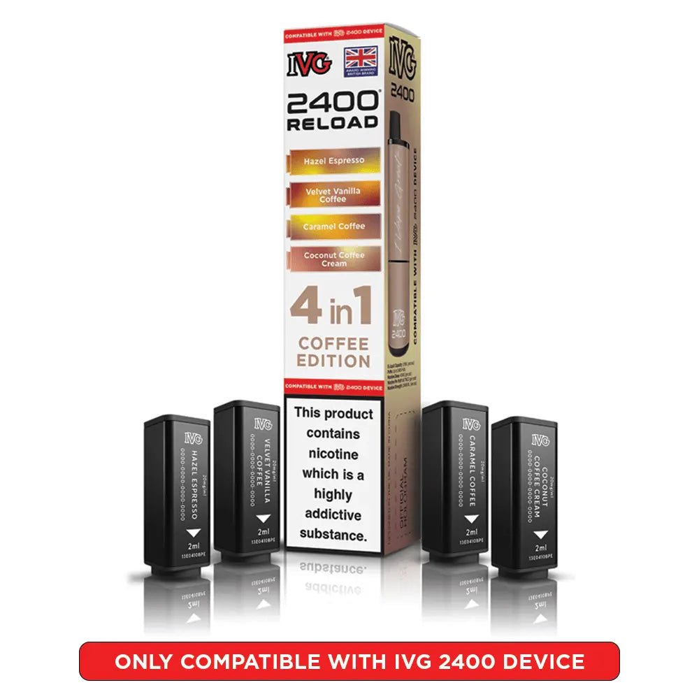 IVG 2400 Reload 4-in-1 Refill Pods | IVG 2400 Pods - Coffee Edition-Planet Puff