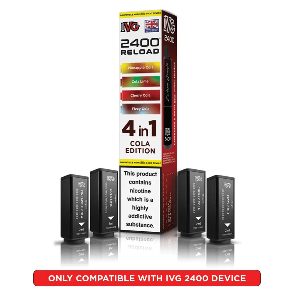 IVG 2400 Reload 4-in-1 Refill Pods | IVG 2400 Pods - Cola Edition-Planet Puff