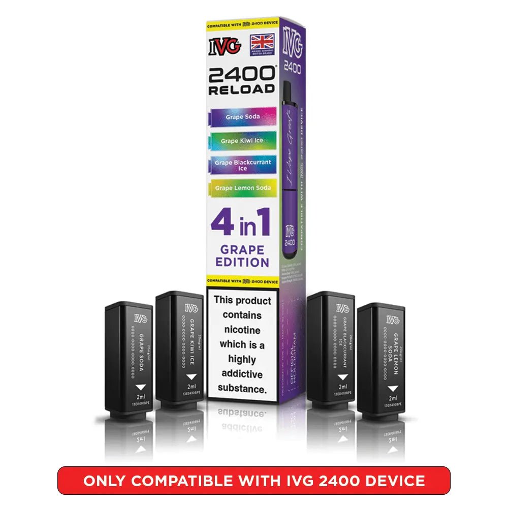 IVG 2400 Reload 4-in-1 Refill Pods | IVG 2400 Pods - Grape Edition-Planet Puff