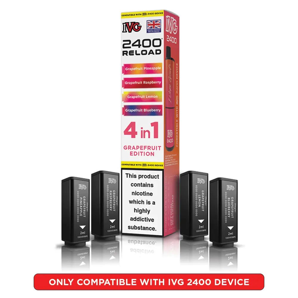 IVG 2400 Reload 4-in-1 Refill Pods | IVG 2400 Pods - Grapefruit Edition-Planet Puff