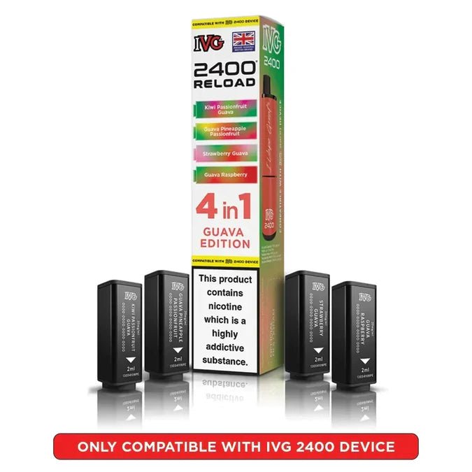 IVG 2400 Reload 4-in-1 Refill Pods | IVG 2400 Pods - Guava Edition-Planet Puff