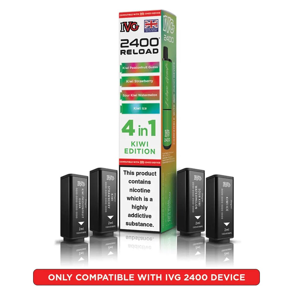 IVG 2400 Reload 4-in-1 Refill Pods | IVG 2400 Pods - Kiwi Edition-Planet Puff