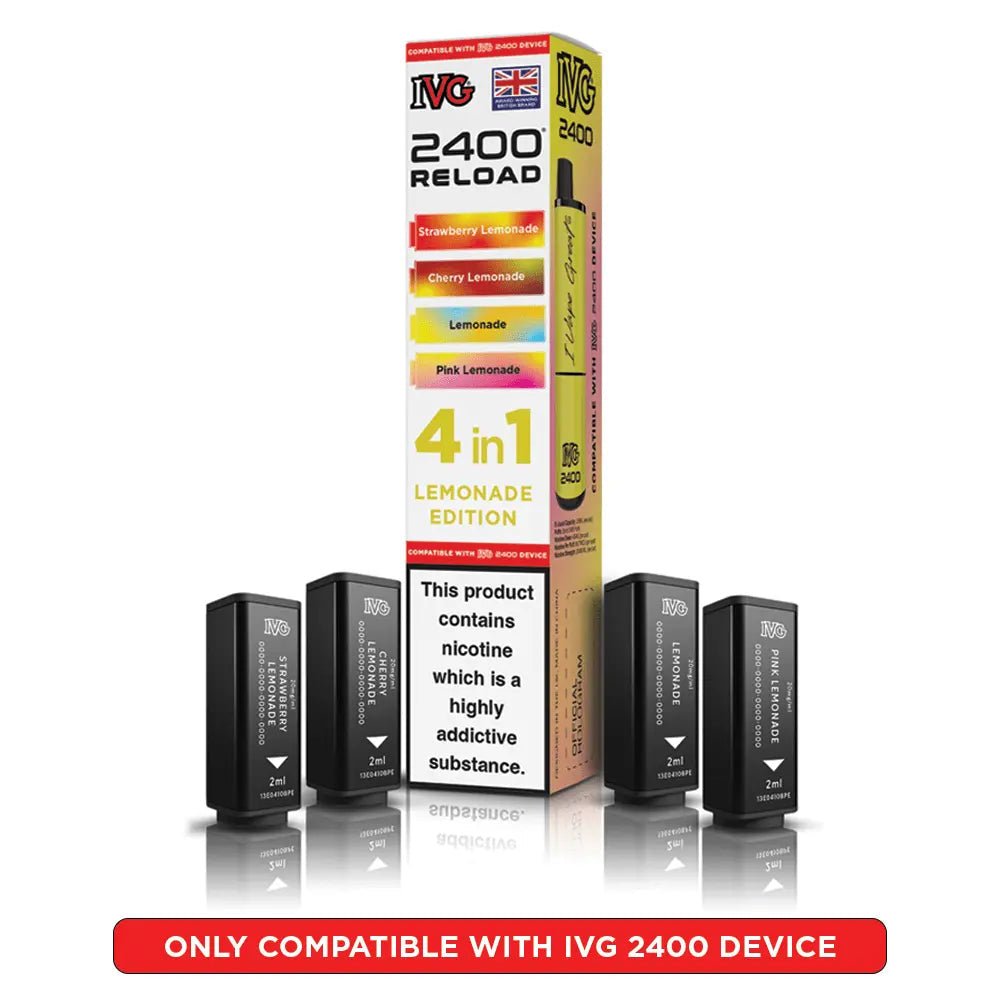 IVG 2400 Reload 4-in-1 Refill Pods | IVG 2400 Pods - Lemonade Edition-Planet Puff