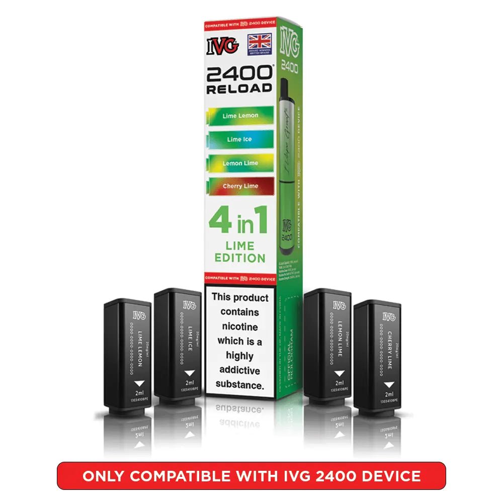 IVG 2400 Reload 4-in-1 Refill Pods | IVG 2400 Pods - Lime Edition-Planet Puff