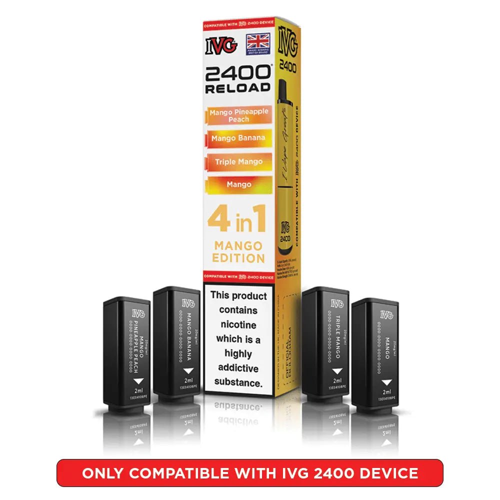 IVG 2400 Reload 4-in-1 Refill Pods | IVG 2400 Pods - Mango Edition-Planet Puff