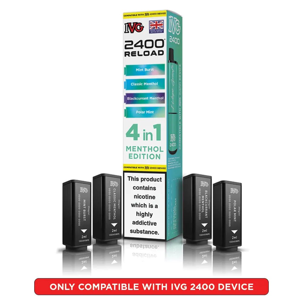 IVG 2400 Reload 4-in-1 Refill Pods | IVG 2400 Pods - Menthol Edition-Planet Puff