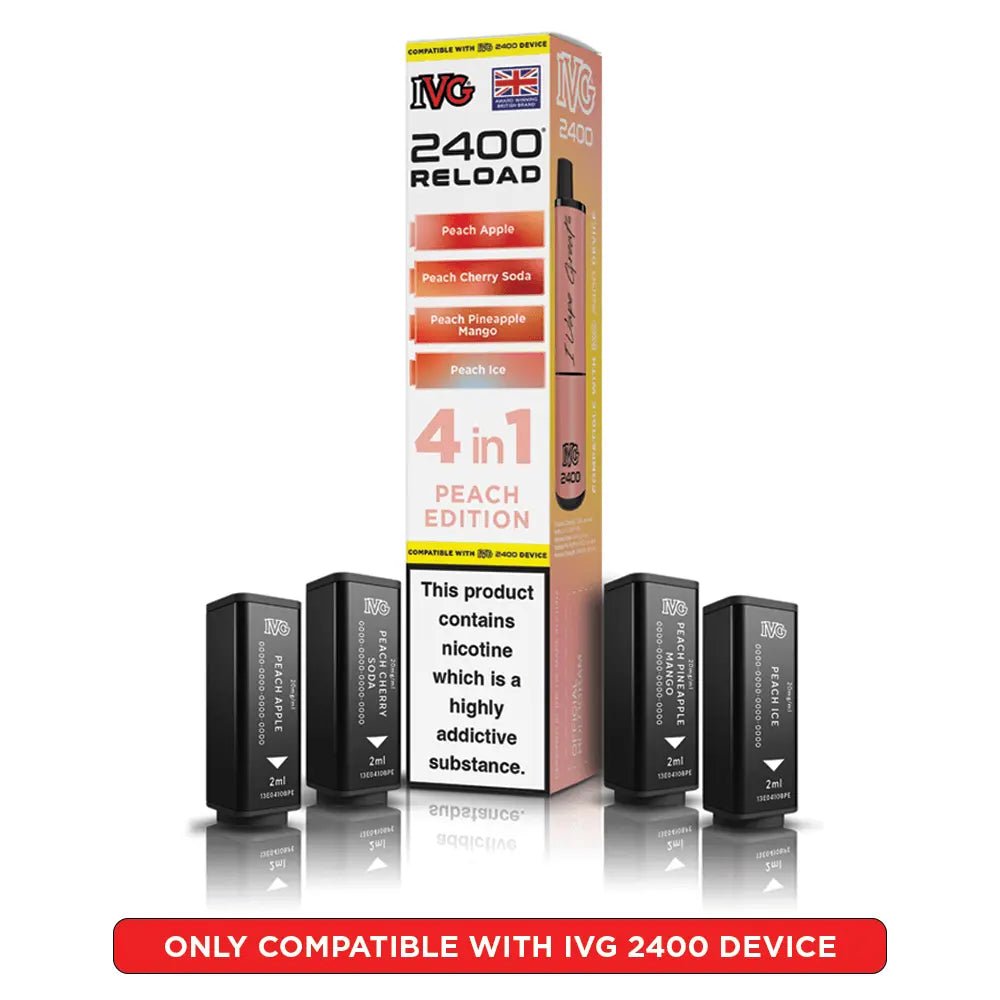 IVG 2400 Reload 4-in-1 Refill Pods | IVG 2400 Pods - Peach Edition-Planet Puff