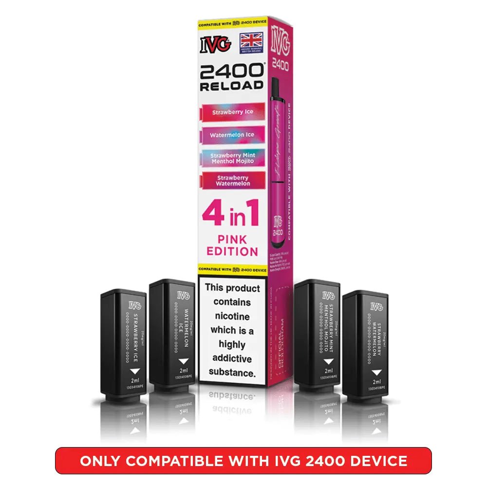IVG 2400 Reload 4-in-1 Refill Pods | IVG 2400 Pods - Pink Edition-Planet Puff