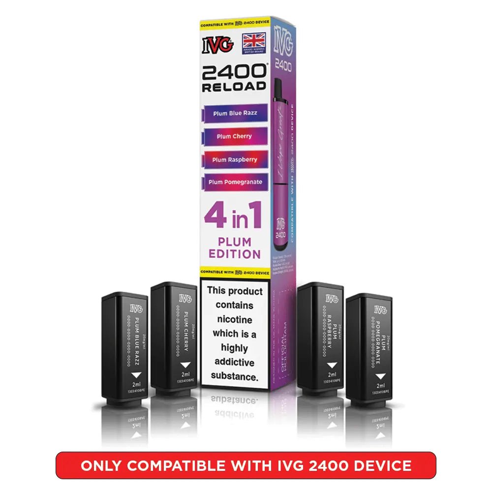 IVG 2400 Reload 4-in-1 Refill Pods | IVG 2400 Pods - Plum Edition-Planet Puff