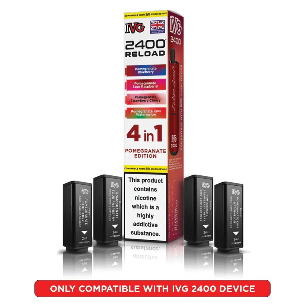 IVG 2400 Reload 4-in-1 Refill Pods | IVG 2400 Pods - Pomegranate Edition-Planet Puff