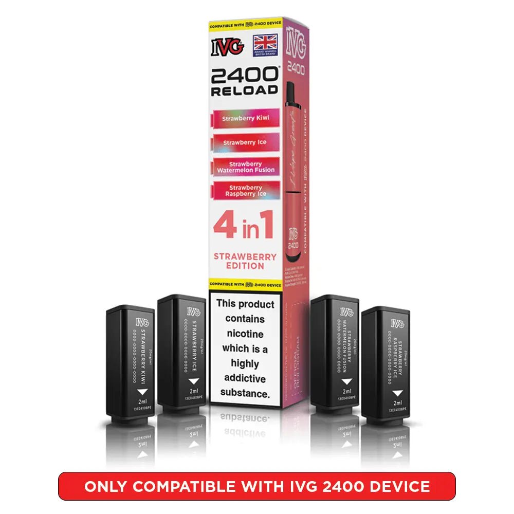 IVG 2400 Reload 4-in-1 Refill Pods | IVG 2400 Pods - Strawberry Edition-Planet Puff