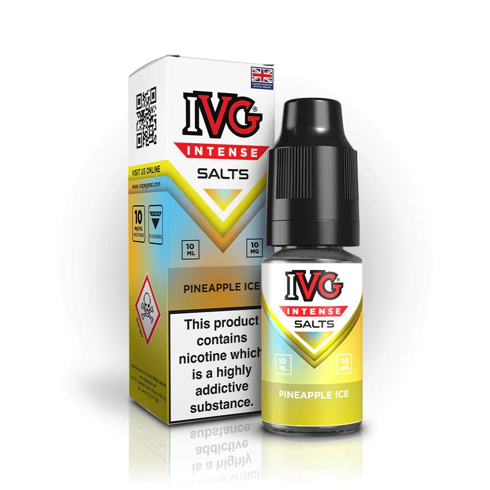 IVG Intense Nic Salts 10ml | Vape Juice - Pineapple Ice-Planet Puff