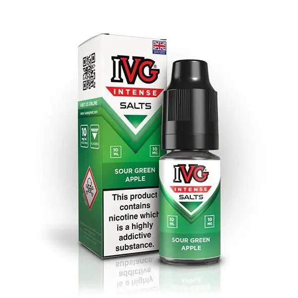 IVG Intense Nic Salts 10ml | Vape Juice - Sour Green Apple-Planet Puff