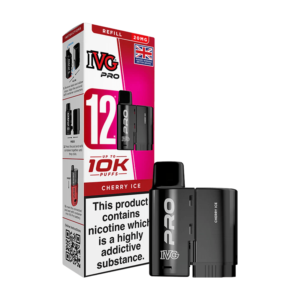IVG Pro Refills | IVG Pro 12 Refill Pods - Cherry Ice-Planet Puff