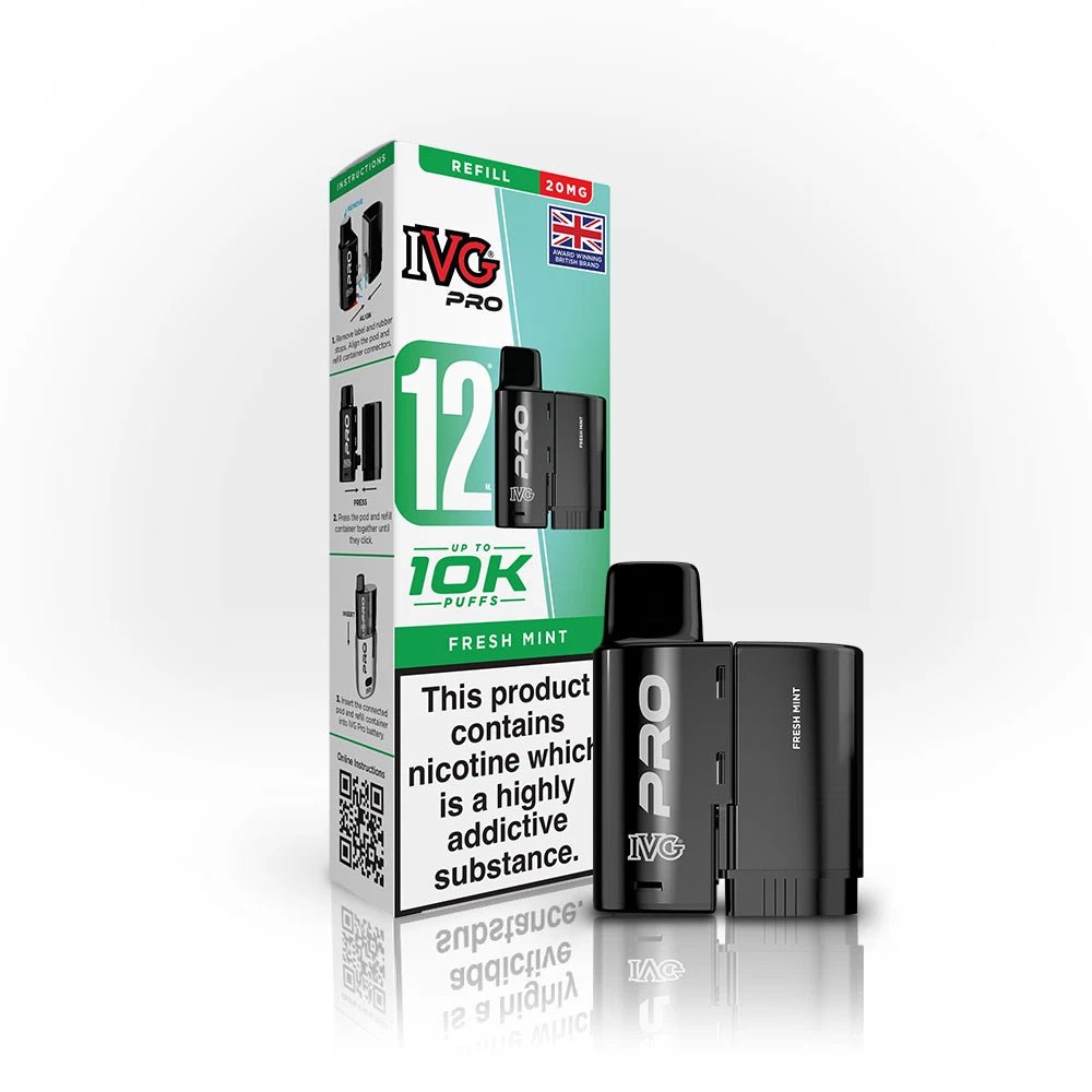 IVG Pro Refills | IVG Pro 12 Refill Pods - Fresh Mint-Planet Puff