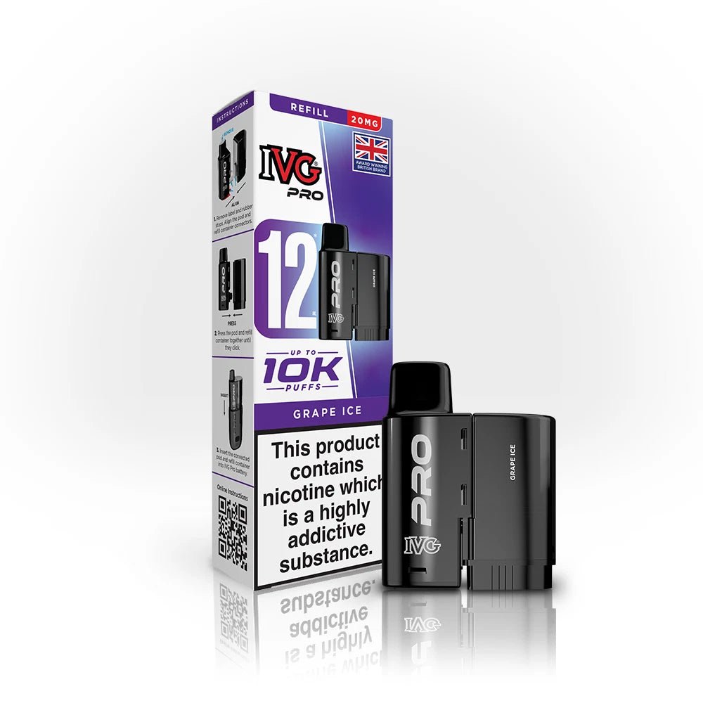 IVG Pro Refills | IVG Pro 12 Refill Pods - Grape Ice-Planet Puff