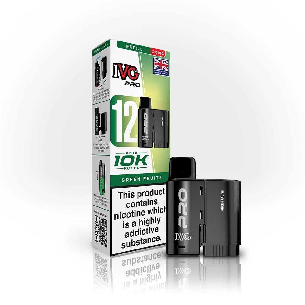 IVG Pro Refills | IVG Pro 12 Refill Pods - Green Fruits-Planet Puff