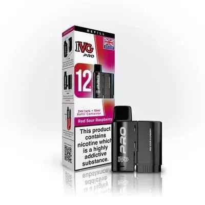 IVG Pro Refills | IVG Pro 12 Refill Pods - Red Sour Raspberry-Planet Puff